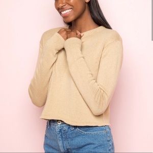 Brandy crop wool cashmere Francesca sweater